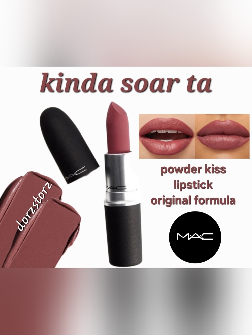 MAC Lipstick • KINDA SOAR TA • Full Size .10 oz • Original • Discontinued • NIB